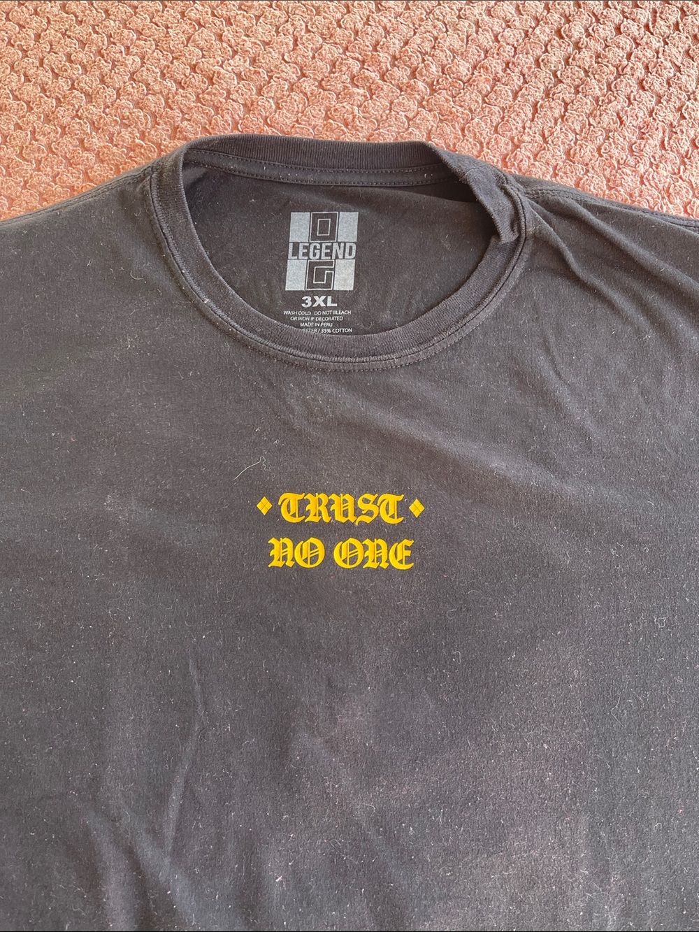 Men’s Black Graphic Tee - "Trust No One"